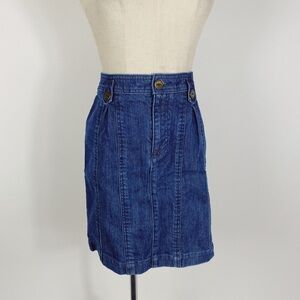 PILCRO & THE LETTERPRESS Stretch Denim Pencil Knee Length Skirt Womens 26/2